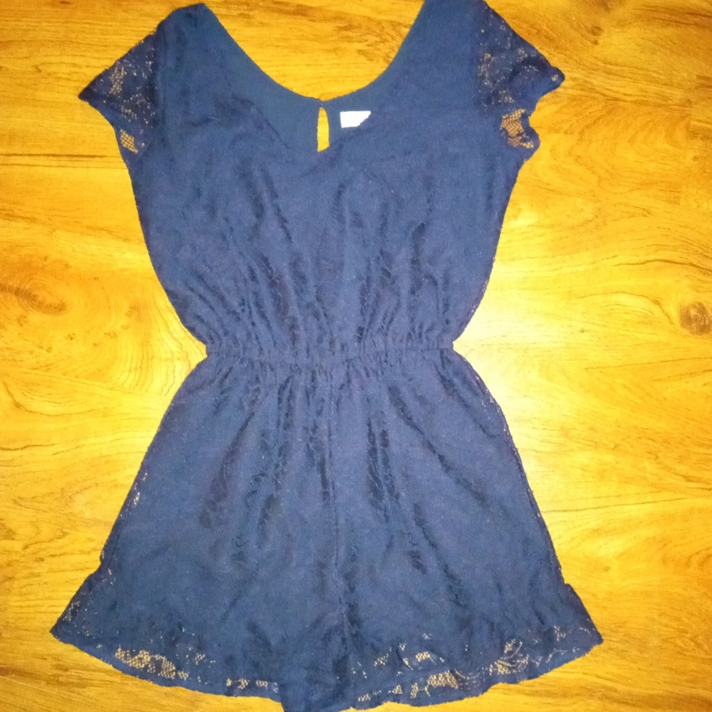 Abercrombie & Fitch Navy lace romper